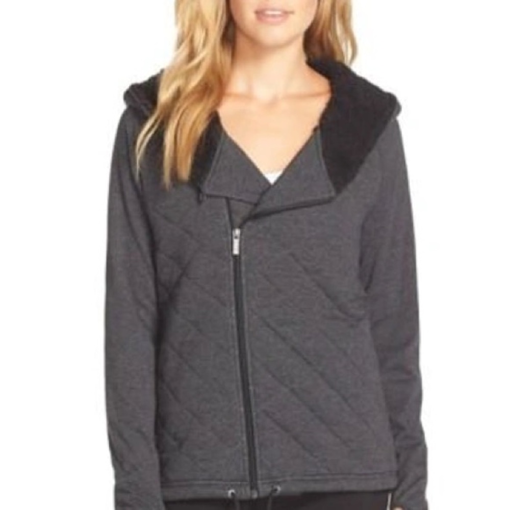 Women’s Ugg Kay Zip Quilted Jacket - Grey - Small